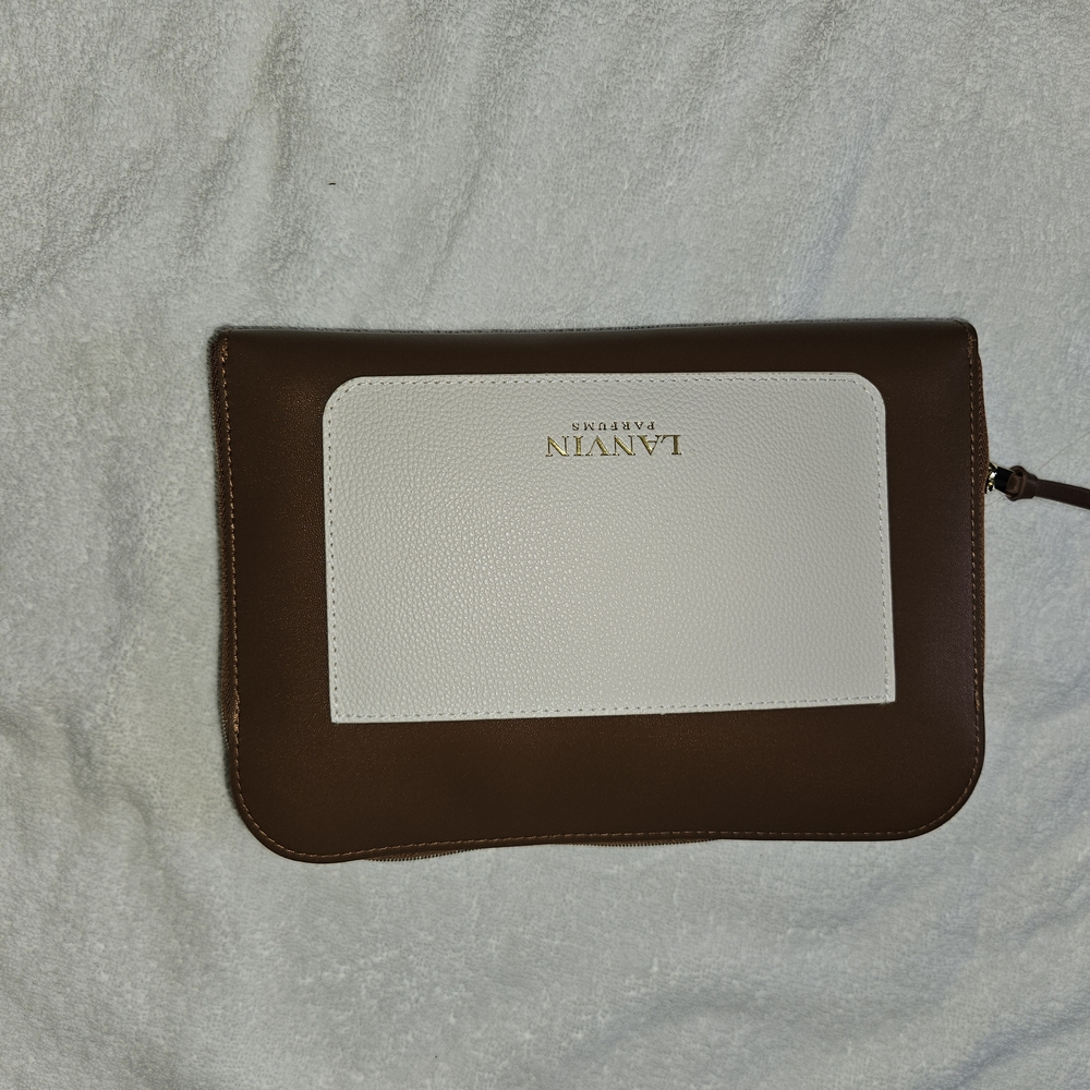 Lanvin Brown and White Travel Pochette - Men/Women - NWOT - Picture 4 of 9